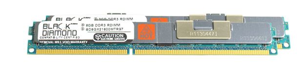 Picture of 16GB Kit (2x8GB) DDR3 1600 (PC3-12800) ECC Registered VLP Memory 240-pin (2Rx4)