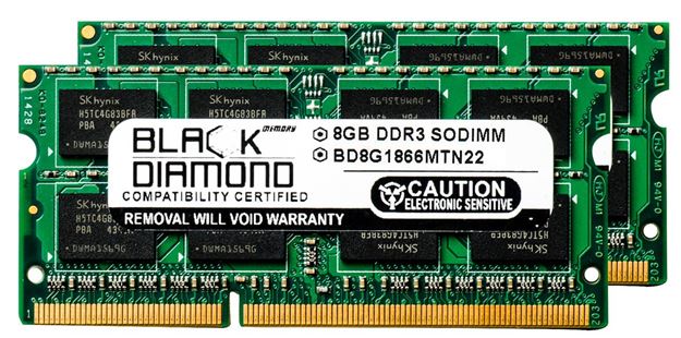 Picture of 16GB Kit(2X8GB) DDR3 1866 (PC3-14900) SODIMM Memory 204-pin (2Rx8)