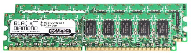 Picture of 2GB Kit (2x1GB) DDR2 533 (PC2-4200) ECC Memory 240-pin (2Rx8)