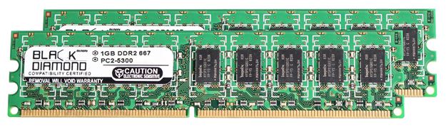 Picture of 2GB Kit (2x1GB) DDR2 667 (PC2-5300) ECC Memory 240-pin (2Rx8)