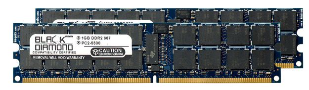 Picture of 2GB Kit (2x1GB) DDR2 667 (PC2-5300) ECC Registered Memory 240-pin (2Rx4)