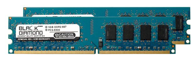 Picture of 2GB Kit (2x1GB) DDR2 667 (PC2-5300) Memory 240-pin (2Rx8)