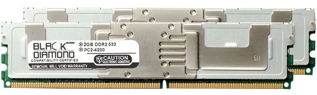 Picture of 4GB Kit (2x2GB) DDR2 533 (PC2-4200) Fully Buffered Memory 240-pin (2Rx4)