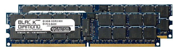Picture of 4GB Kit (2x2GB) DDR2 800 (PC2-6400) ECC Registered Memory 240-pin (2Rx4)