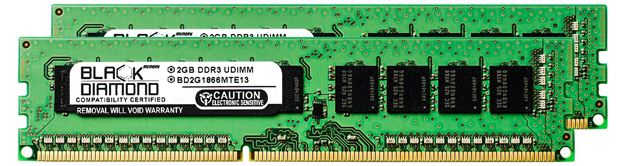 Picture of 4GB Kit (2x2GB) DDR3 1866 (PC3-14900) ECC Memory 240-pin (2Rx8)