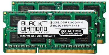 Picture of 4GB Kit(2x2GB) DDR3 1600 (PC3-12800) SODIMM Memory 204-pin (2Rx8)