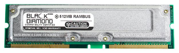 Picture of 512MB Rambus PC800 40ns ECC Memory 184-pin