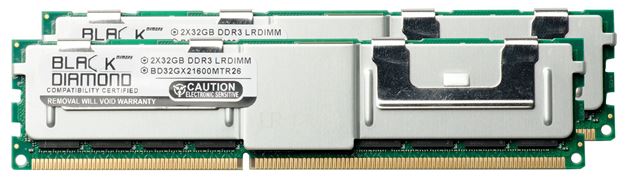 Picture of 64GB Kit (2x32GB) DDR3 1600 (PC3-12800) ECC Registered Memory 240-pin (4Rx4)
