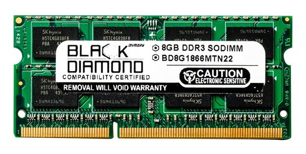 Picture of 8GB (2Rx8) DDR3 1866 (PC3-14900) SODIMM Memory 204-pin