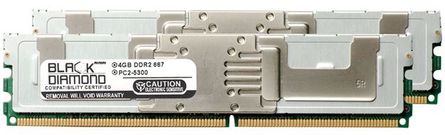 Picture of 8GB Kit (2x4GB) DDR2 667 (PC2-5300) Fully Buffered Memory 240-pin (2Rx4)