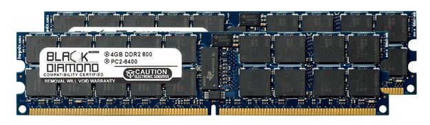 Picture of 8GB Kit (2x4GB) DDR2 800 (PC2-6400) ECC Registered Memory 240-pin (2Rx4)