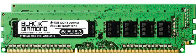 Picture of 8GB Kit(2x4GB) DDR3 1333 (PC3-10600) ECC Memory 240-pin (2Rx8)