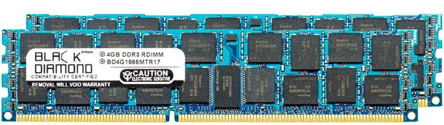 Picture of 8GB Kit(2x4GB) DDR3 1866 (PC3-14900) ECC Registered Memory 240-pin  (2Rx4)