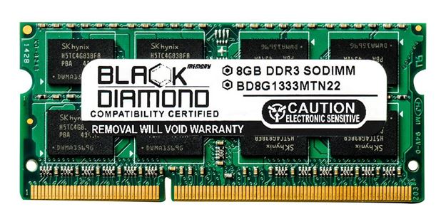 Picture of 8GB (2Rx8) DDR3 1333 (PC3-10600) SODIMM Memory 204-pin