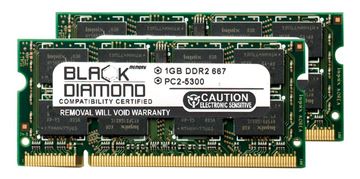 Picture of 2GB Kit (2x1GB) DDR2 667 (PC2-5300) SODIMM Memory 200-pin (2Rx8)