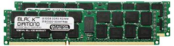 Picture of 64GB Kit (2x32GB) LRDIMM DDR3 1333 (PC3-10600) ECC Registered Memory 240-pin (4Rx4)