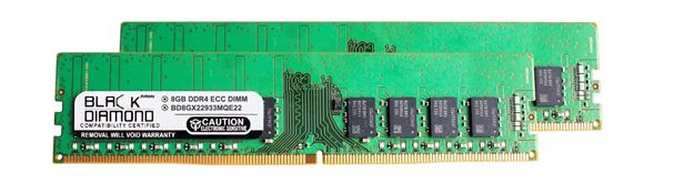 Picture of 16GB Kit (2x8GB) DDR4 2933 ECC Memory 288-pin (2Rx8)