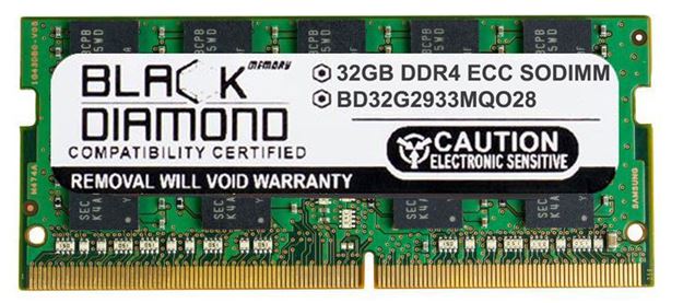Picture of 32GB DDR4 2933 ECC SODIMM Memory 260-pin (2Rx8)