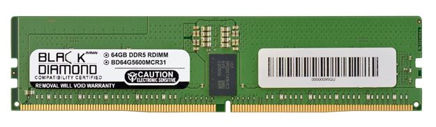 Picture of 64GB (2Rx8) DDR5 5600 ECC REG Memory 288-pin